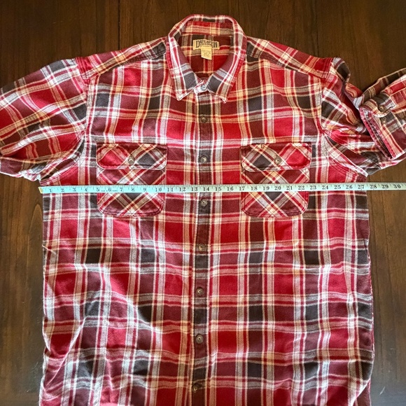 Duluth Trading Co. Red Plaid Cotton Flannel heavyweight Shirt, Size 2XL Tall - Picture 12 of 12